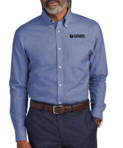 Cobalt-Blue-Men's-Brooks-Brothers-Wrinkle-Free-Stretch-Pinpoint-Shirt