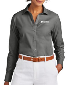 Black-Brooks-Brothers®-Ladies-Wrinkle-Free-Stretch-Pinpoint-Shirt