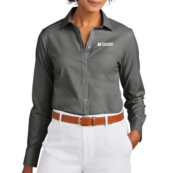 Black-Brooks-Brothers®-Ladies-Wrinkle-Free-Stretch-Pinpoint-Shirt