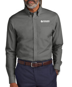 Black-Brooks-Brothers®-Men's-Wrinkle-Free-Stretch-Pinpoint-Shirt