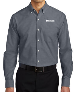 Black-Port-Authority®-SuperPro™-Oxford-Shirt