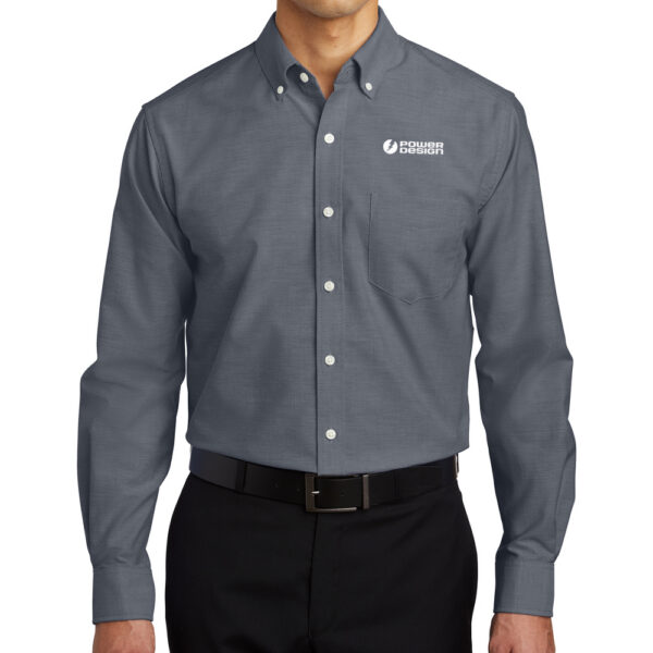Black-Port-Authority®-SuperPro™-Oxford-Shirt