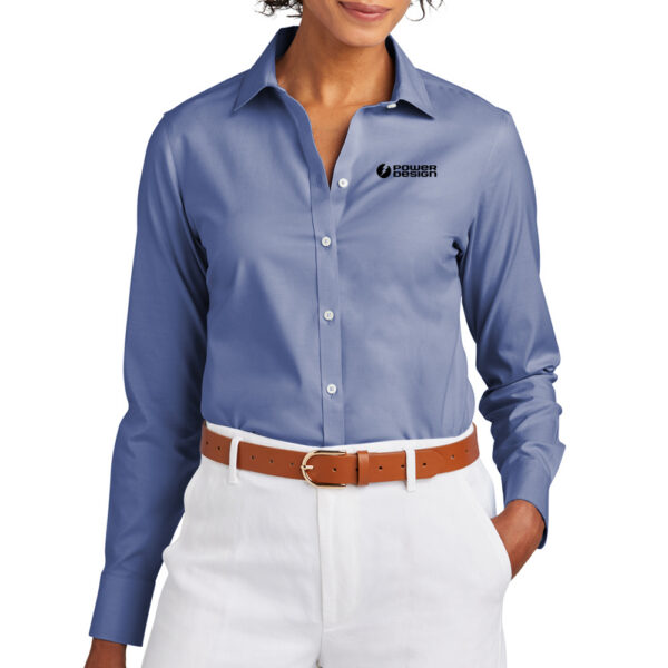 Cobalt-Blue-Brooks-Brothers®-Ladies-Wrinkle-Free-Stretch-Pinpoint-Shirt