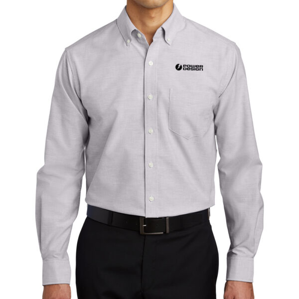 Gusty-Grey-Port-Authority®-SuperPro™-Oxford-Shirt