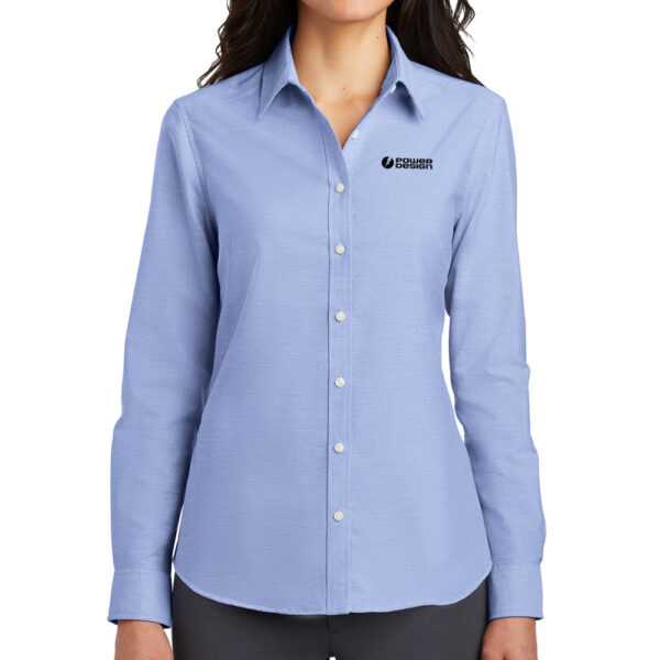 LAdies-Oxford-Blue-Port-Authority®-SuperPro™-Oxford-Shirt