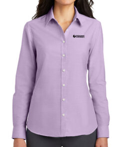 Ladies-Soft-Purple-Port-Authority®-SuperPro™-Oxford-Shirt
