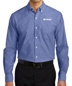 Navy-Port-Authority®-SuperPro™-Oxford-Shirt