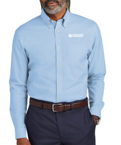 Newport-Blue-Brooks-Brothers®-Men's-Wrinkle-Free-Stretch-Pinpoint-Shirt