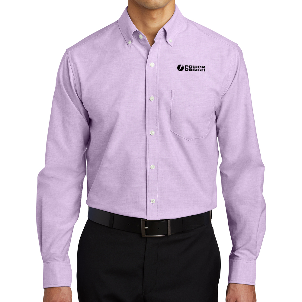 Soft-Purple-Port-Authority®-SuperPro™-Oxford-Shirt