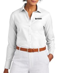 White-Brooks-Brothers®-Ladies-Wrinkle-Free-Stretch-Pinpoint-Shirt