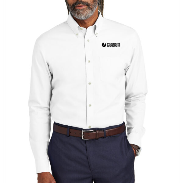 White-Brooks-Brothers®-Men's-Wrinkle-Free-Stretch-Pinpoint-Shirt