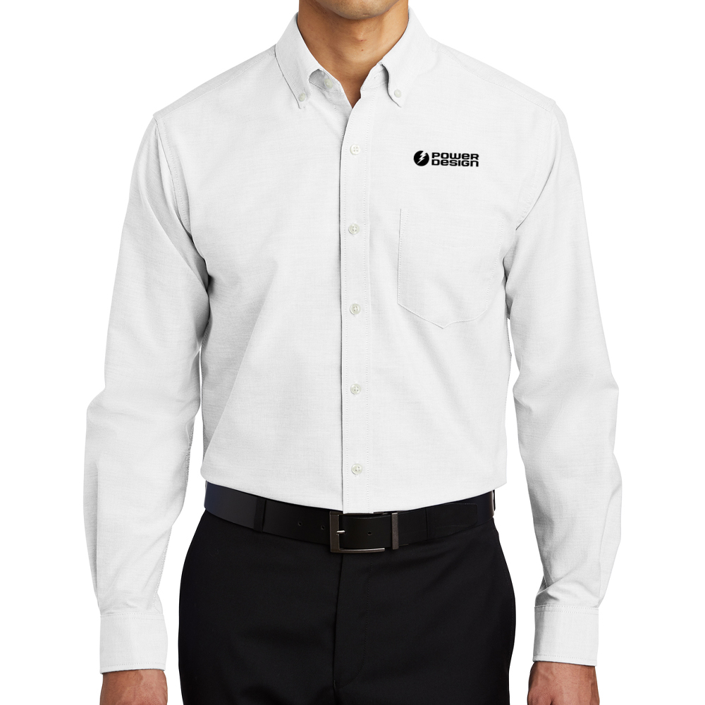 White-Port-Authority®-SuperPro™-Oxford-Shirt