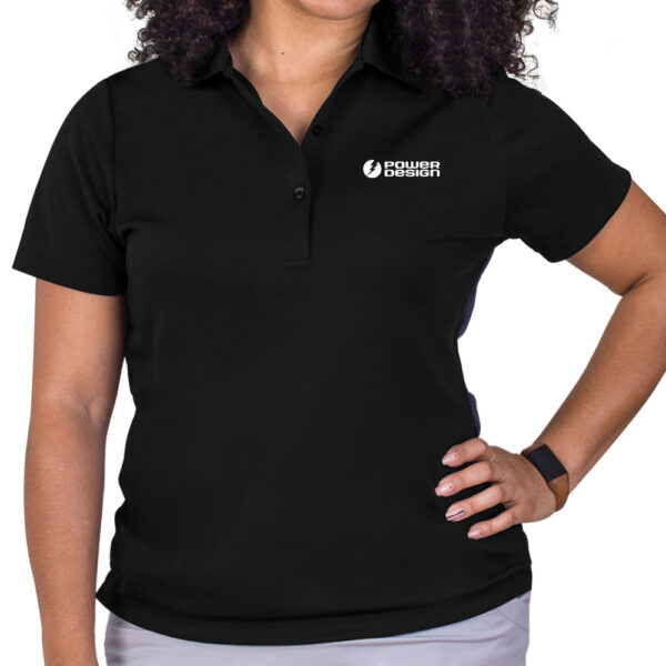 Black-Ladies-Polyester-Mesh-Polo