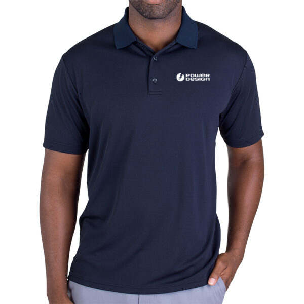 Navy-Mens-Polyester-Mesh-Polo