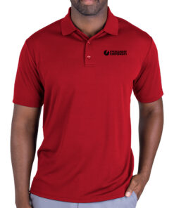 Red-Mens-Polyester-Mesh-Polo