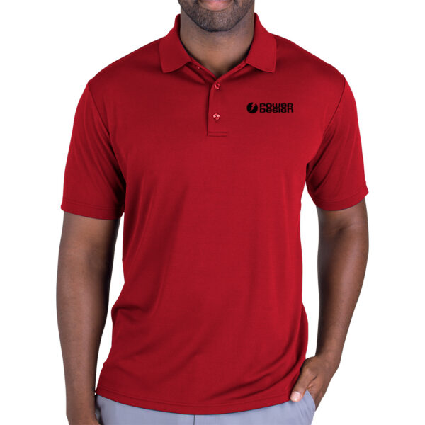 Red-Mens-Polyester-Mesh-Polo
