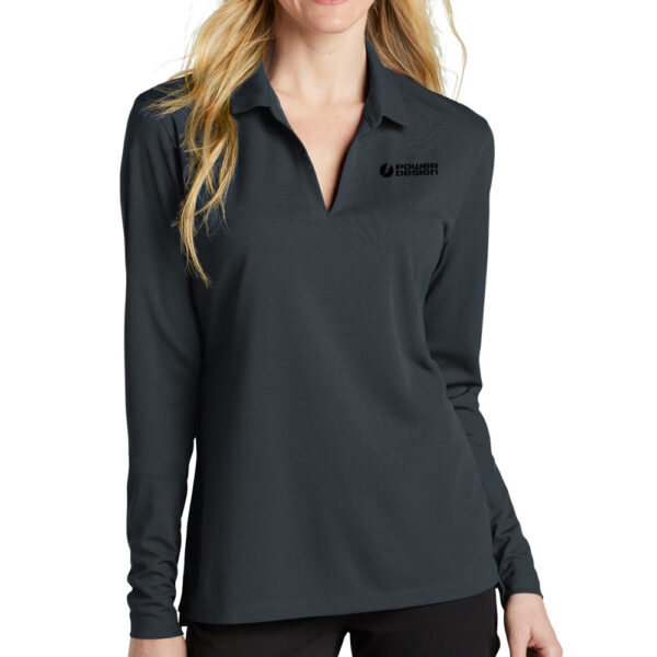 Anthracite-Ladies-Nke-Dri-FIT-Micro-Pique-2.0-Long-Sleeve-Polo