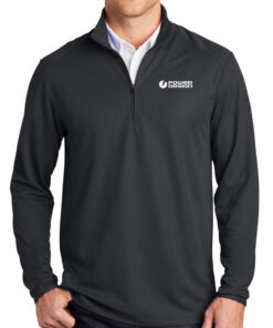 Battleship-Grey-Men's-Pinpoint-Mesh-1-2-Zip