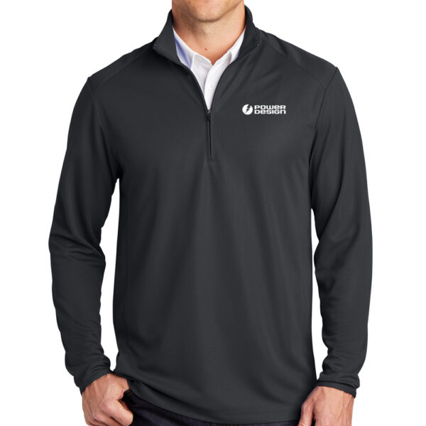 Battleship-Grey-Men's-Pinpoint-Mesh-1-2-Zip