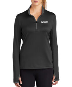 Black-Dark-Grey-Ladies-Nike-Dri-FIT-Stretch-1-2-Zip
