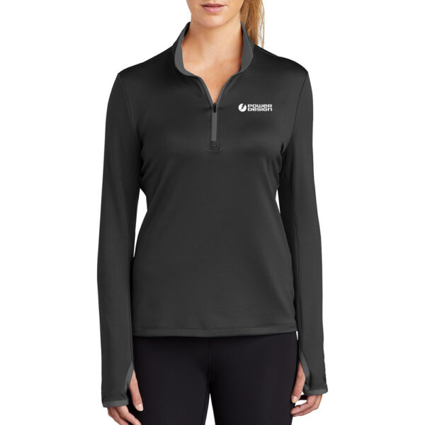 Black-Dark-Grey-Ladies-Nike-Dri-FIT-Stretch-1-2-Zip