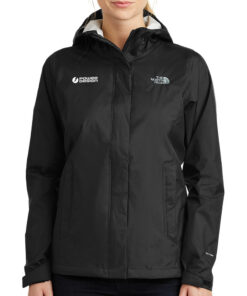 Black-Ladies-North-Face-Dry-Vent-Rain-Jacket