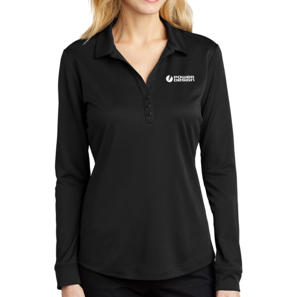 Black-Ladies-Silk-Touch-Performance-Long-Sleeve-Polo
