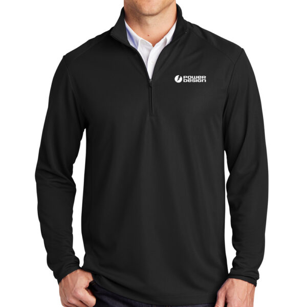 Black-Men's-Pinpoint-Mesh-1-2-Zip