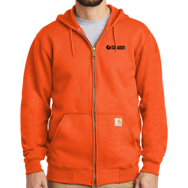 Brite-Orange-Carhartt-Men's-Midweight-Hooded-Zip-Front-Sweatshirt