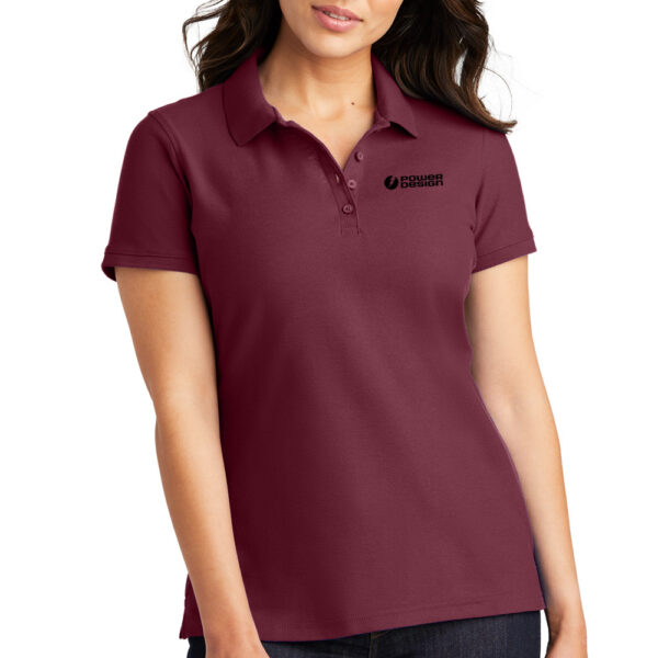 Burgundy-Ladies-Classic-Pique-Polo