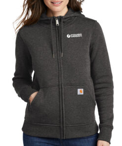 Carbon-Heather-Carhartt-Ladies'-Clarksburg-Full-Zip-Hoodie