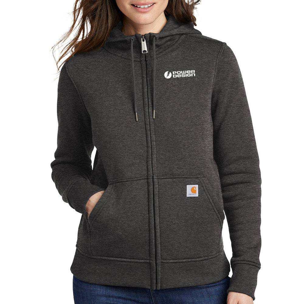 Carbon-Heather-Carhartt-Ladies'-Clarksburg-Full-Zip-Hoodie