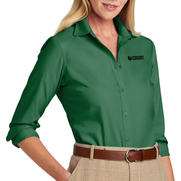 Club-green-Ladies-Brooks-Brothers-Wrinkle-Free-Stretch-Nailhead-Shirt