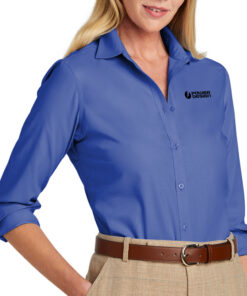 Cobalt-Blue-Ladies-Brooks-Brothers-Wrinkle-Free-Stretch-Nailhead-Shirt