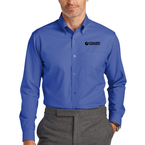 Cobalt-Blue-Men's-Brooks-Brothers-Wrinkle-Free-Stretch-Nailhead-Shirt