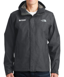 Dark-Grey-Heather-Men's-North-Face-Dry-Vent-Rain-Jacket