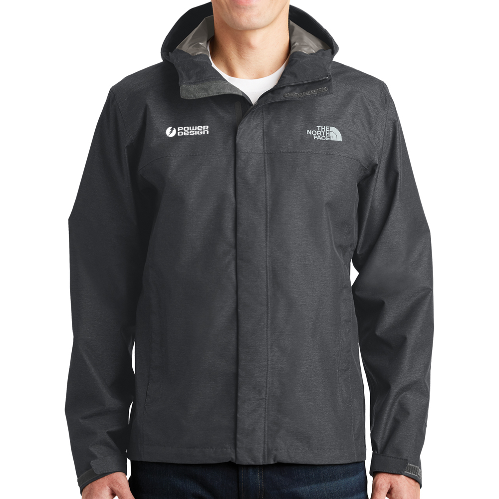 Dark-Grey-Heather-Men's-North-Face-Dry-Vent-Rain-Jacket