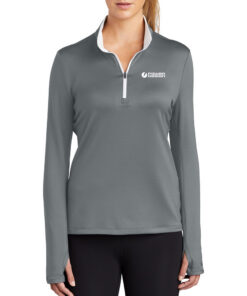 Dark-Grey-White-Ladies-Nike-Dri-FIT-Stretch-1-2-Zip
