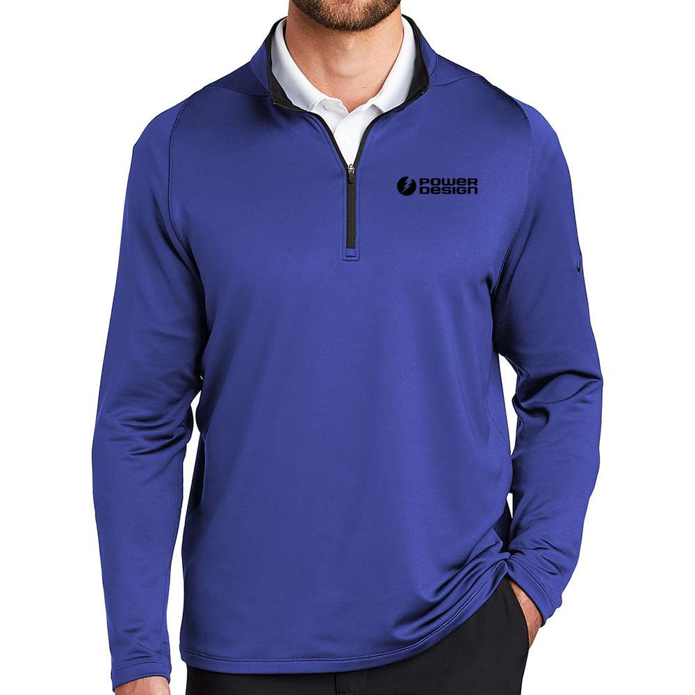 Deep-Royal-Blue-Black-Men's-Nike-Dri-FIT-Stretch-1-2-Zip