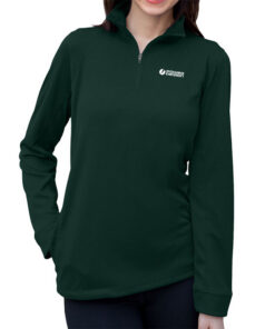 Forest-Green-Ladies-Micro-Mesh-Performance-1-4-Zip