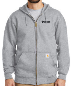 HEather-Grey-Carhartt-Men's-Midweight-Hooded-Zip-Front-Sweatshirt