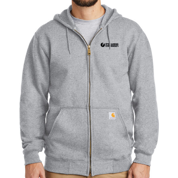 HEather-Grey-Carhartt-Men's-Midweight-Hooded-Zip-Front-Sweatshirt