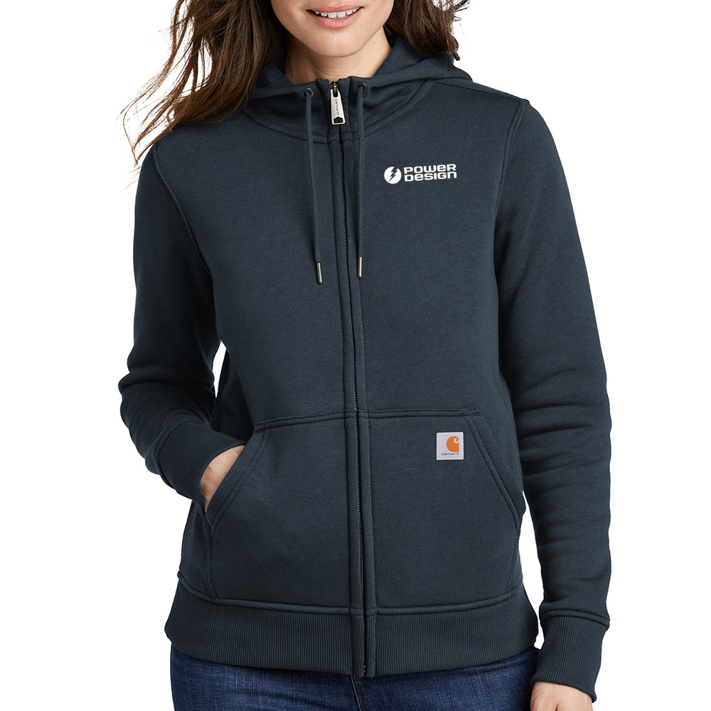 Navy-Carhartt-Ladies'-Clarksburg-Full-Zip-Hoodie