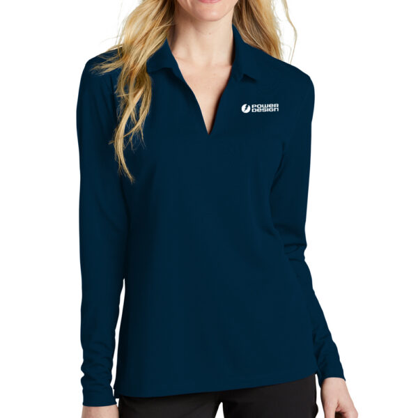 Navy-Ladies-Nike-Dri-FIT-Micro-Pique-2.0-Long-Sleeve-Polo