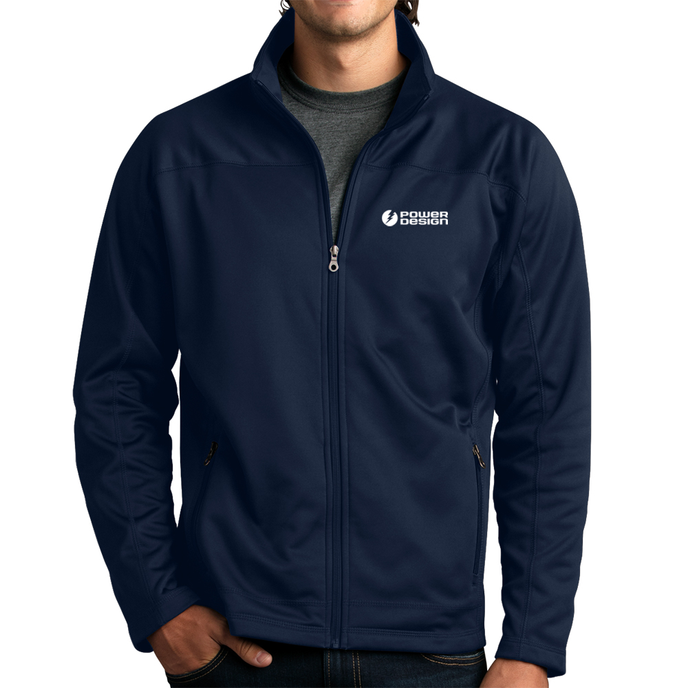 Navy-Men's-Softshell-Fleece-Jacket