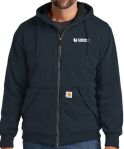 New-Navy-Carhartt-Men's-Midweight-Thermal-Lined-Full-Zip-Sweatshirt