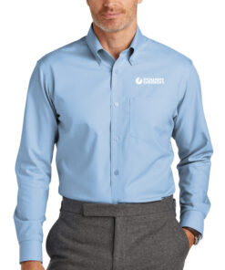 Newport-Blue-Men's-Brooks-Brothers-Wrinkle-Free-Stretch-Nailhead-Shirt