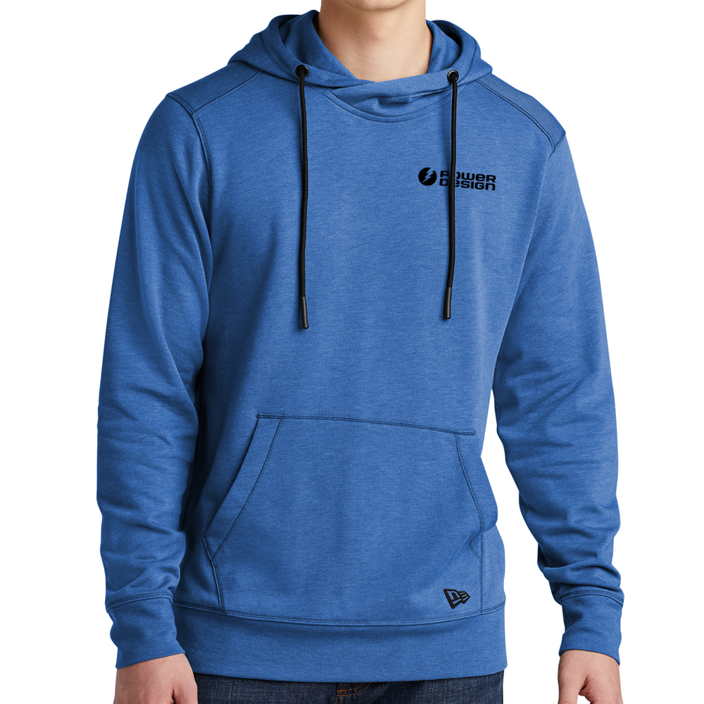 Royal-Heather-New-Era-Men's-Tri-Blend-Fleece-Pullover-Hoodie