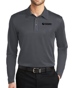 Steel-Grey-Men's-Silk-Touch-Performance-Long-Sleeve-Polo