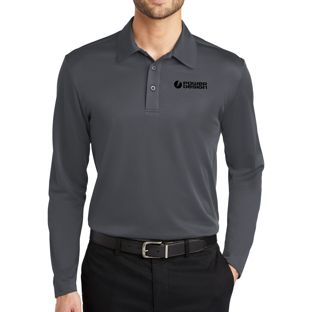 Steel-Grey-Men's-Silk-Touch-Performance-Long-Sleeve-Polo